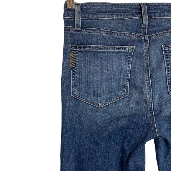 Paige Hoxton Ankle High Rise Cropped Medium Blue Wash Jeans Stretch 27 - Picture 10 of 16